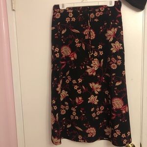 Dark Y2K Floral Maxi Skirt